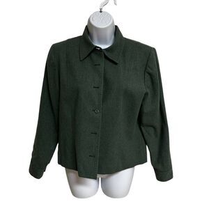 Pendleton 100% Virgin Wool Blazer in Green Size 8P